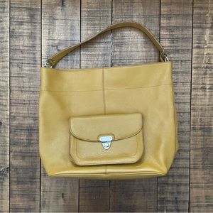 Banana Republic Yellow Leather Shoulder Bag Purse